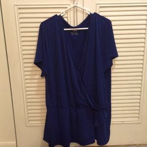 MERONA criss cross top with lining around waste.